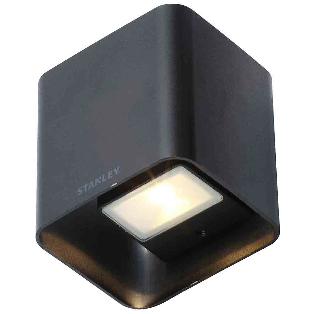 Stanley Tronto Outdoor LED Square Up & Down Wall Light, Black