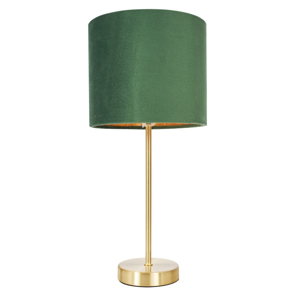 Velvet Table Lamp, Emerald Green