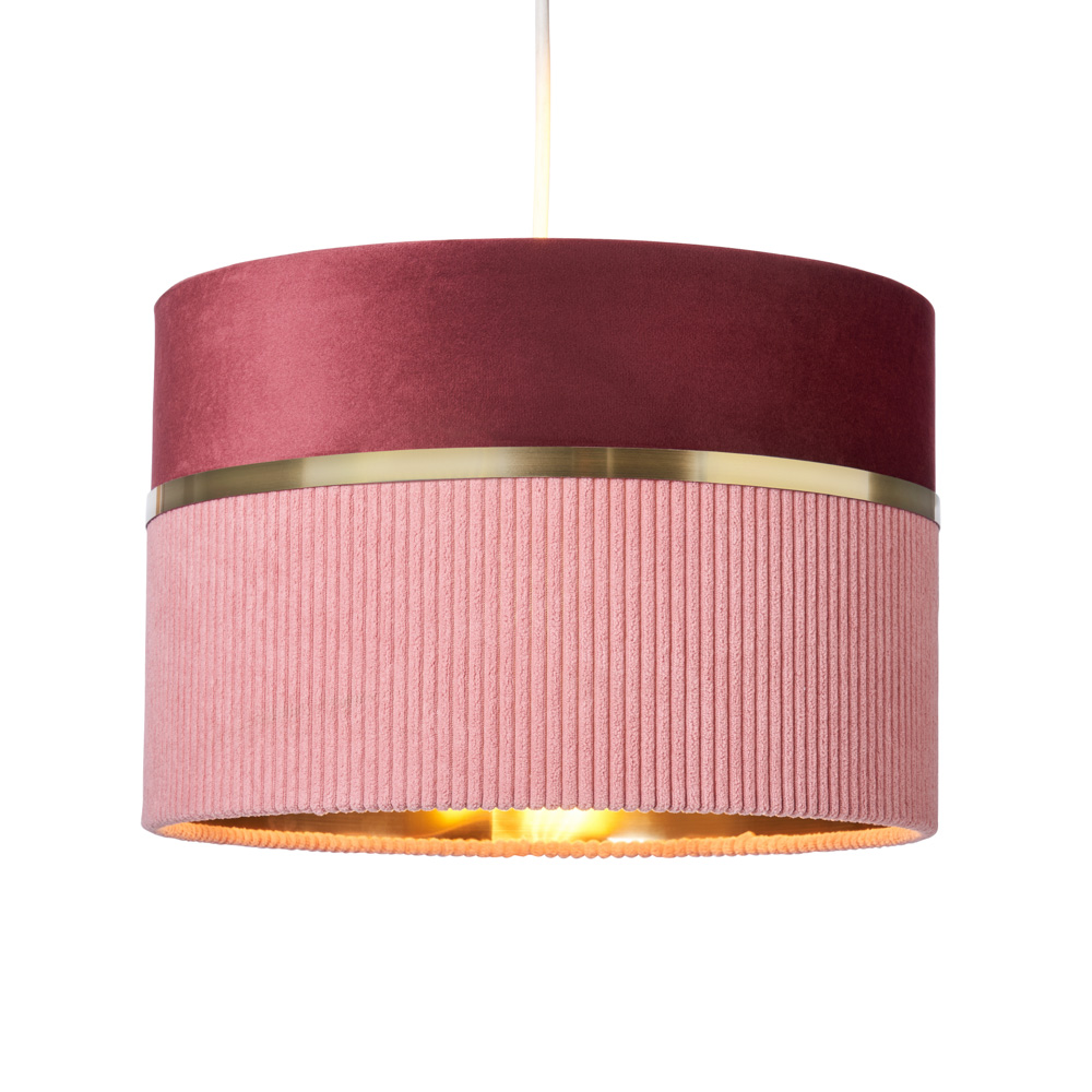 Violet 30cm Mixed Fabric Easyfit Shade, Pink