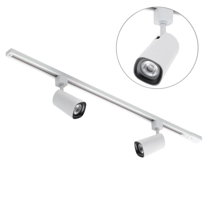 Track heads for track outlet lighting