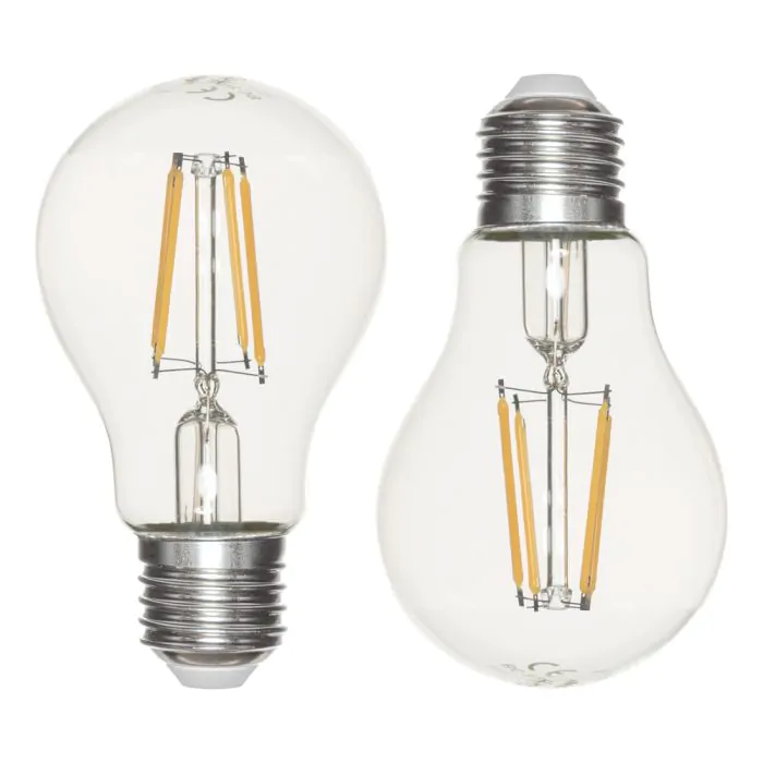 2 Pack of 6W LED Vintage Style ES E27 Classic Light Bulb Warm White