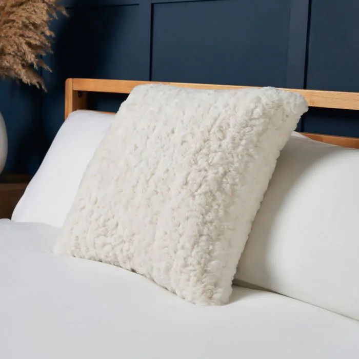 Faux fur outlet ruched pillow