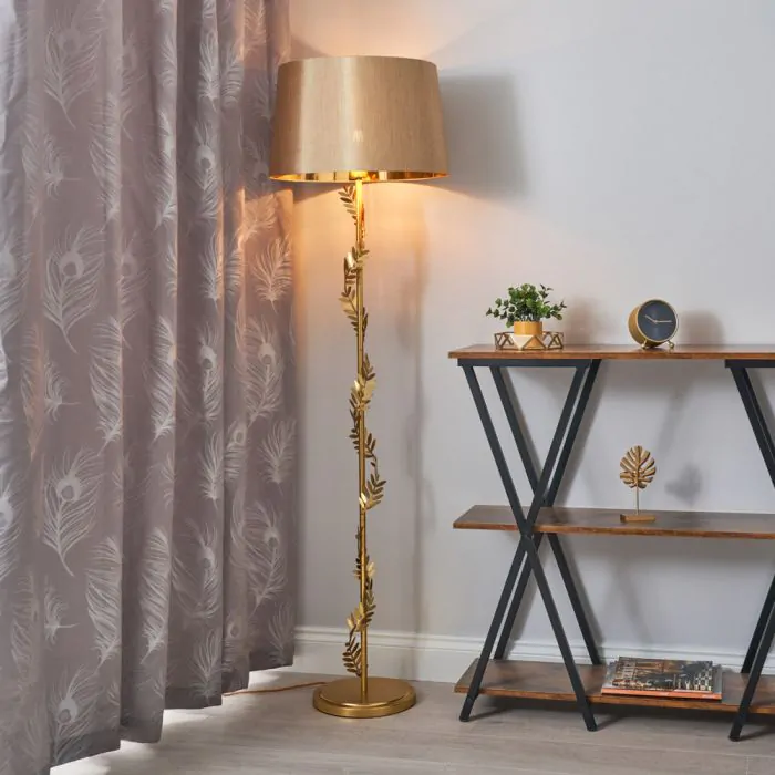 Brookby Stem Floor Lamp Satin Brass BHS