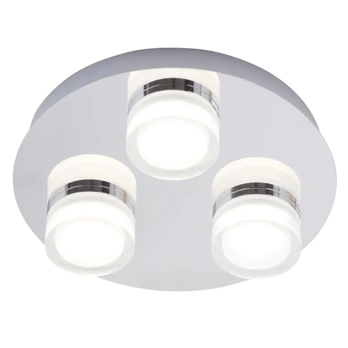 Brooke LED Bathroom Ceiling Spotlight Plate Chrome BHS