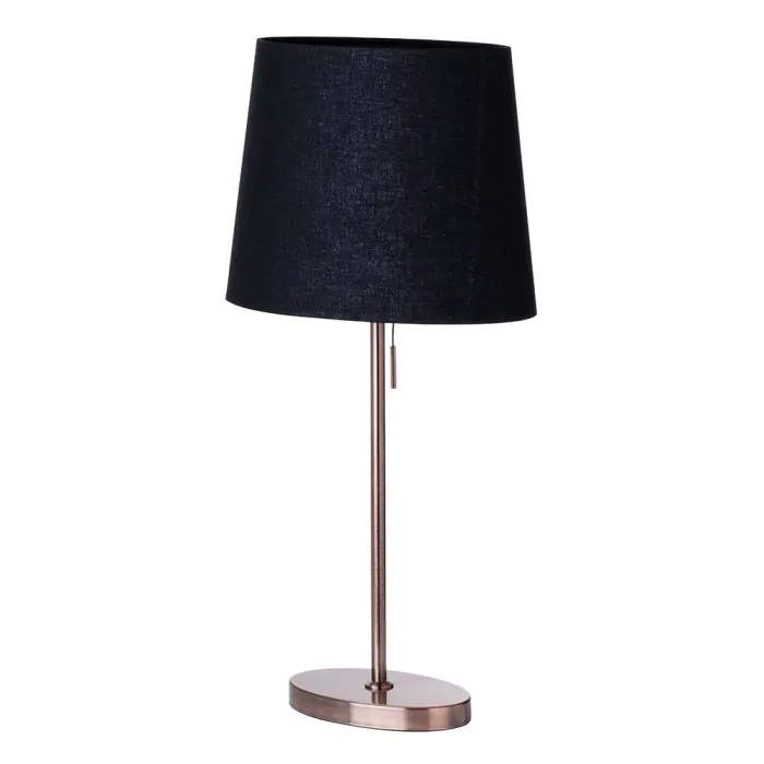 Grey and copper bedside lamp hot sale