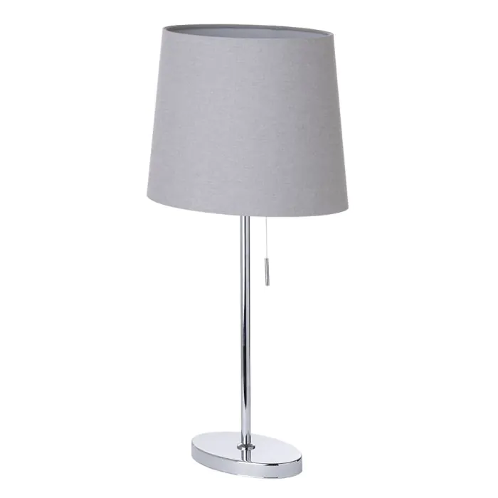 Grey chrome table lamp deals