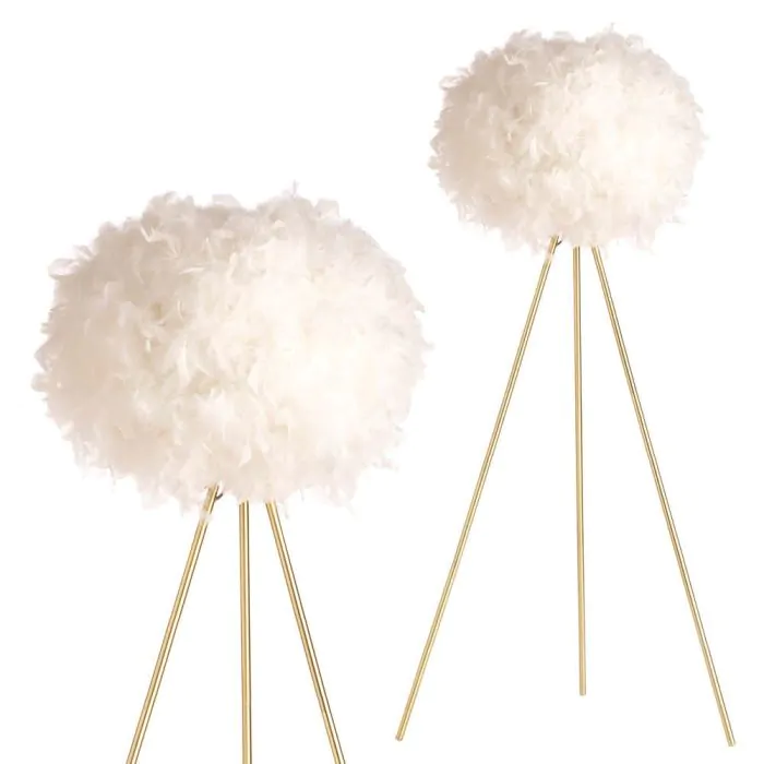 Feather tripod floor sale lamp