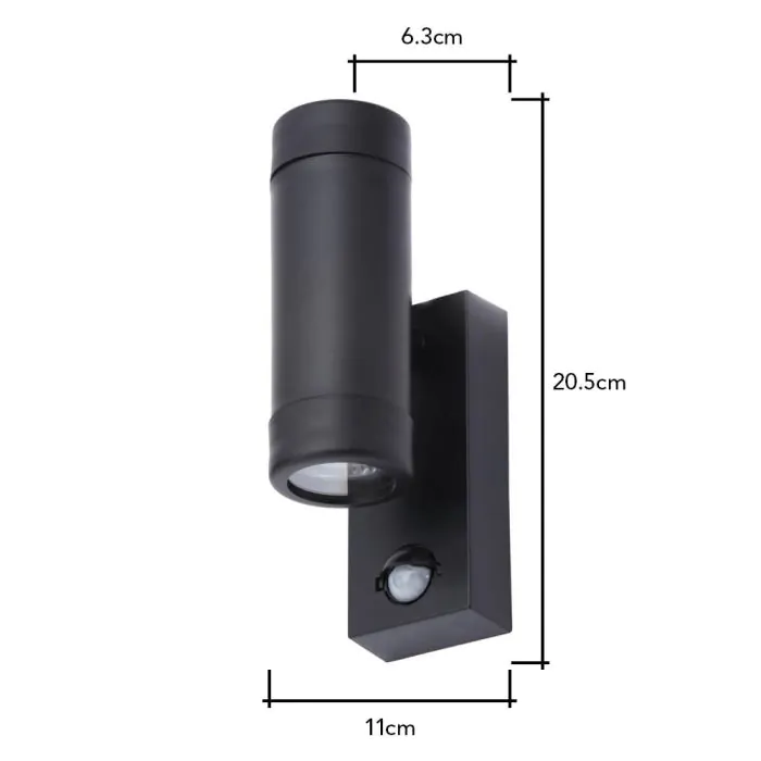 Up down pir outdoor lights on sale
