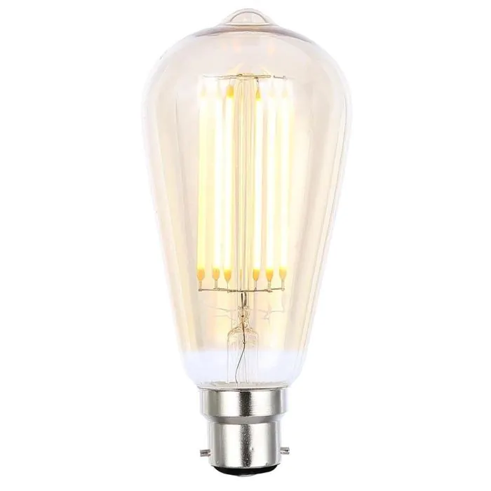 6W LED BC B22 Vintage Filament Teardrop Bulb Tinted BHS
