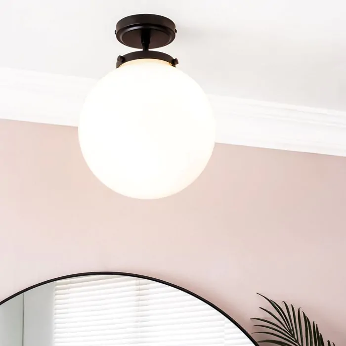 Black store bathroom light