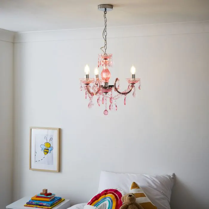 Pink and grey shop ceiling light