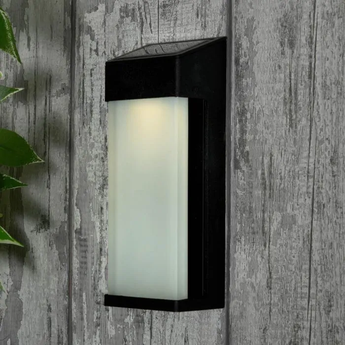 Black solar deals wall lights