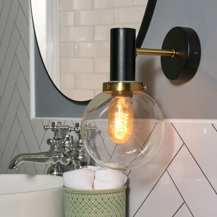 Bathroom lighting matte on sale black