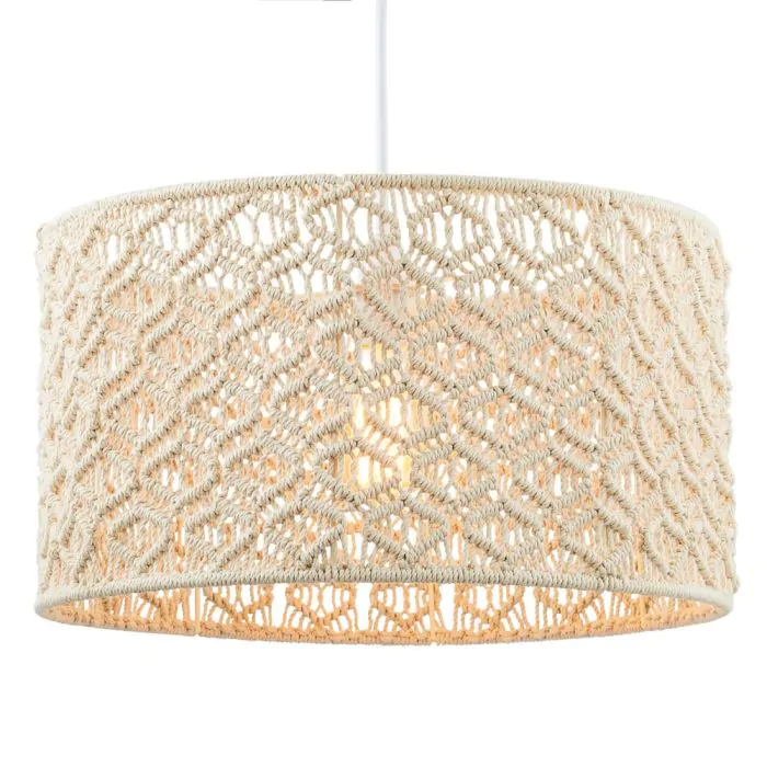 Large Macrame Easyfit Shade Ivory