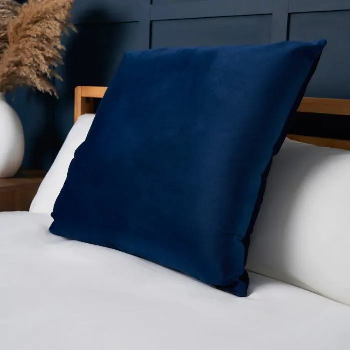 Large Velour Cushion Navy BHS
