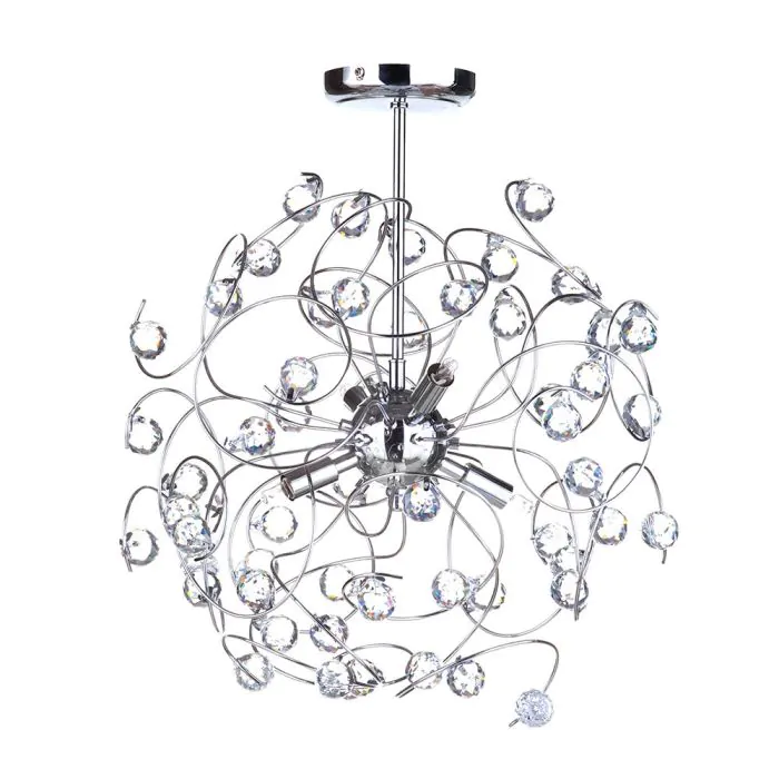 Lila Sputnik Flush Ceiling Light Chrome BHS