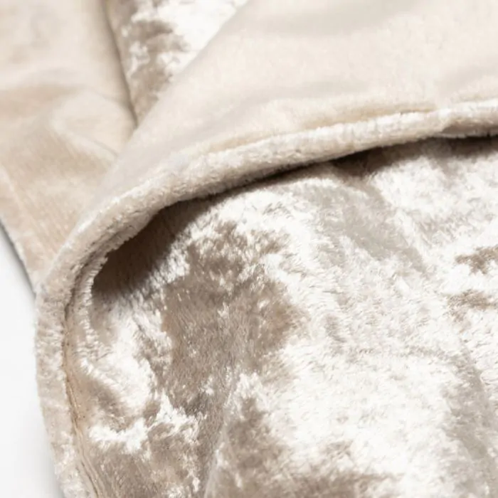 Luxury Crushed Velvet Throw Champagne BHS