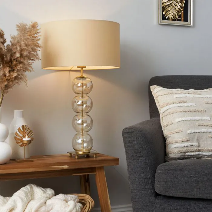 Stacked glass store ball lamp