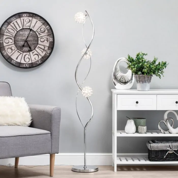 Floor lamp top with clock
