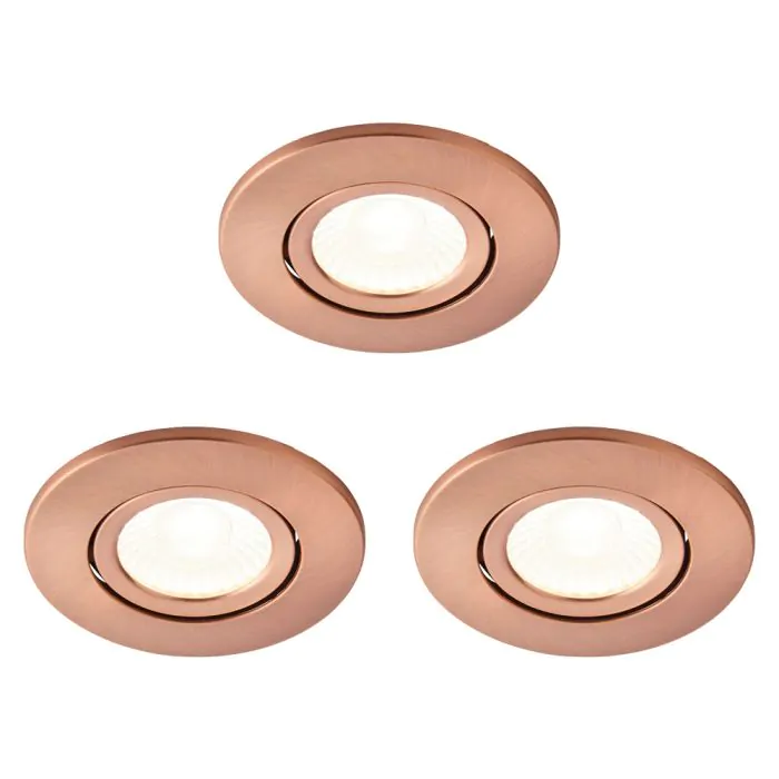 3 Ruva Fire Rated LED IP65 Downlight Antique Copper BHS
