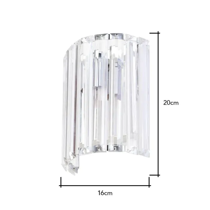 Curved glass sales wall light