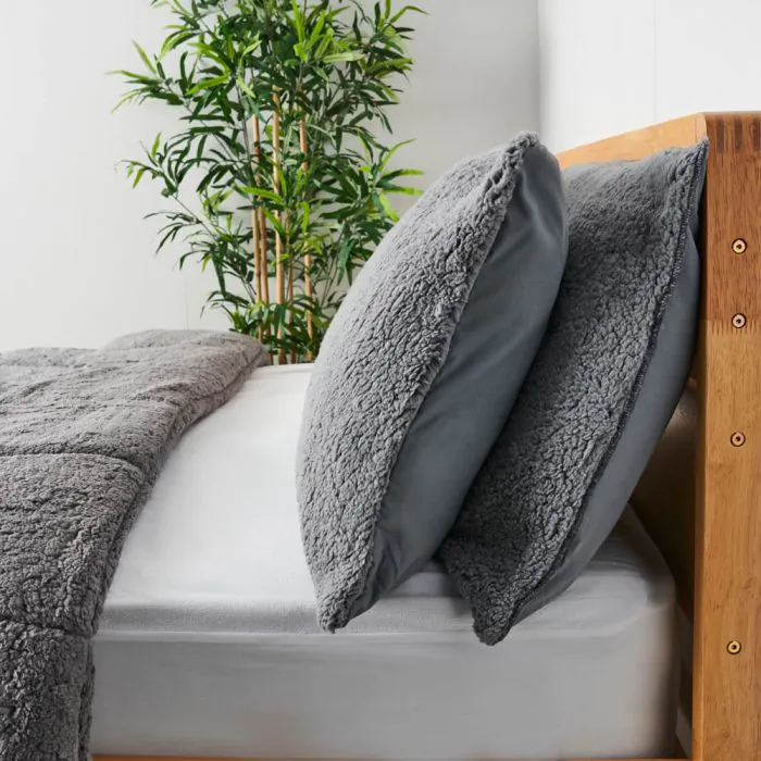 Grey teddy bear v pillow deals
