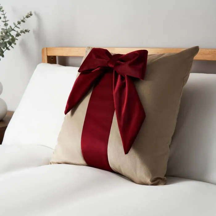 Red ribbon top gift wrap