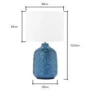 Cobalt blue ceramic table hot sale lamps