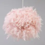 Pink fluffy light store shade