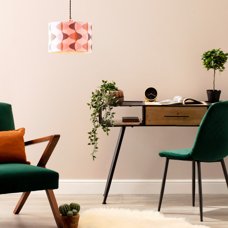 30cm Wave Easyfit Light Shade Burnt Orange