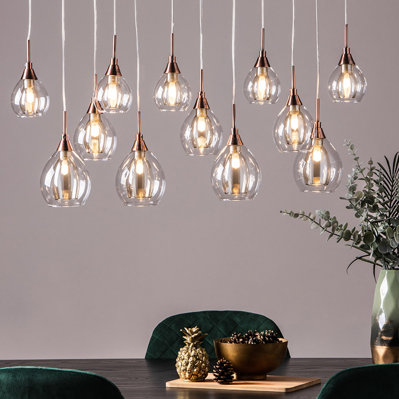 Carmella Diner Pendant Bar Copper