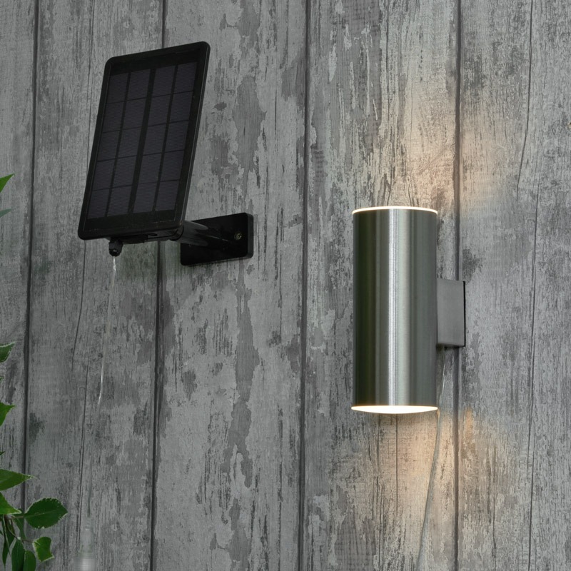 Solar panel and wall light