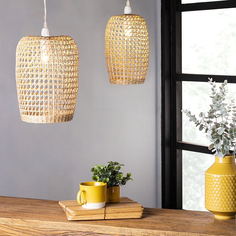 woven rattan easy fit shade, natural